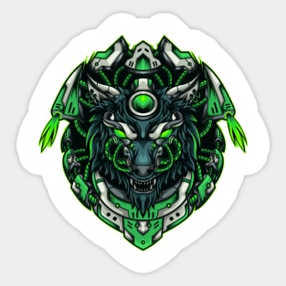 mecha wolf Sticker